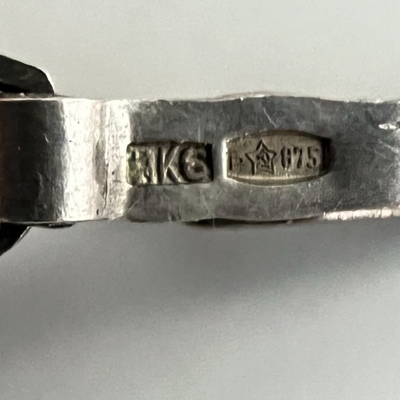 Vintage Baltic Amber 875 Silver Bracelet 60's USSR - Picture 4 of 9